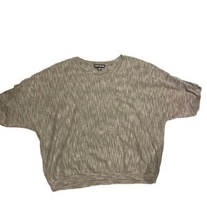 𝅺dkny Gray Short Sleeve Soft Sweater Pullover‎ XXL